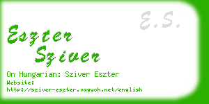 eszter sziver business card